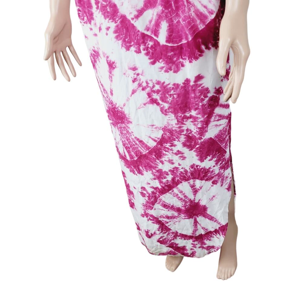 Elegant Pink and White Maxi Dress - Picture 8 of 11